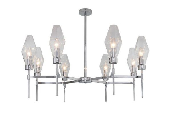 Ceiling lamp EUROSVET Prism 14 sq.m., 90x68x90 cm, E14