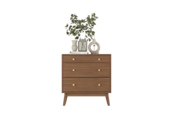 Chest of drawers with 3 drawers Dark