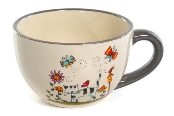 Bouillon bowl Elrington Tabby cat Ceramic, 15 cm