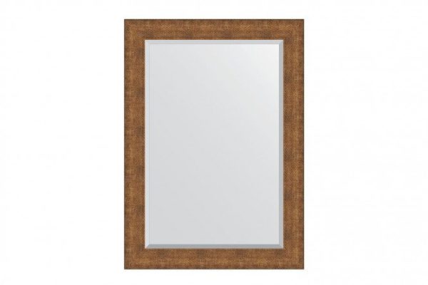 Wall mirror with bevel in a baguette frame EVOFORM BY 3948 copper chain mail 77x107 cm