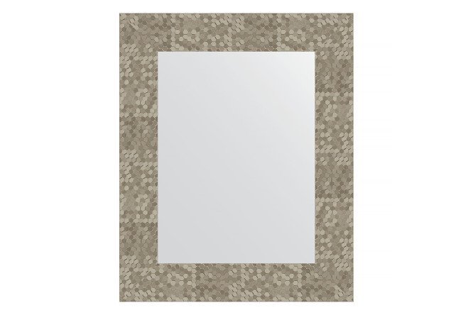 Wall mirror in a baguette frame EVOFORM BY 3020 titanium honeycomb 43x53 cm