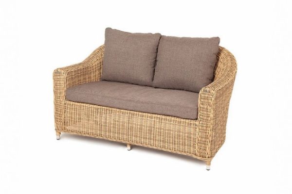 Double sofa 4SiS Con Panna 137x80x80 cm, straw color