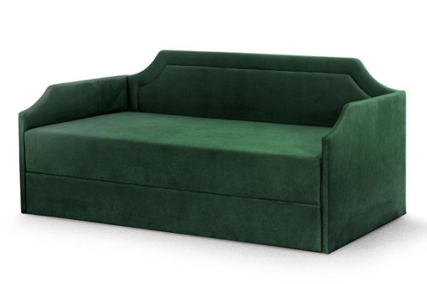 Sofa bed with lifting mechanism Fly 80x190 cm color green