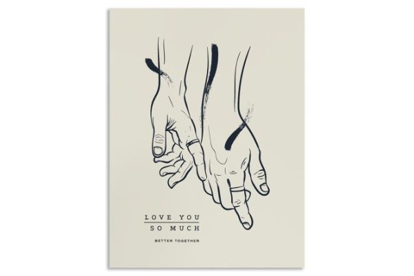 Poster on backing Sketch of hand No. 1 30x40 cm