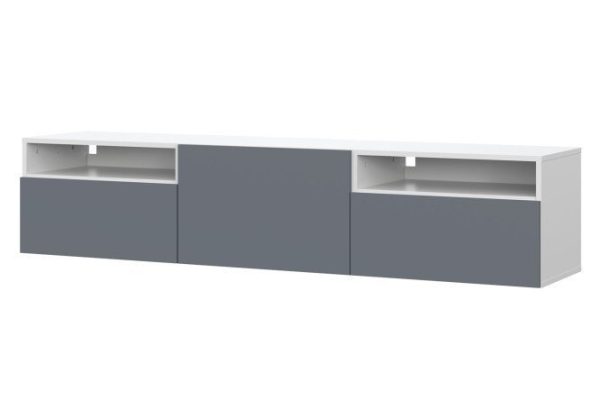 aakesbkybsnt4ohw09zayczpsxzr9pow.jpg Cabinet Oscar Moon 180x40 with 3 drawers and 2 shelves, white / graphite soft