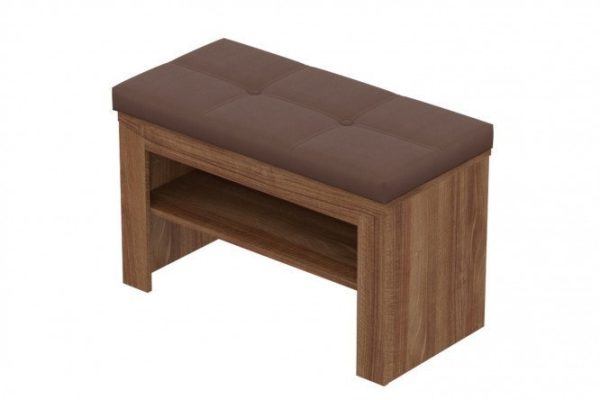 Open cabinet Sorento color Stirling oak, coffee textured matte, chocolate