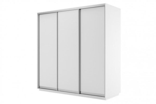 Sliding wardrobe 3-door Slide 210x240x60 cm, white snow