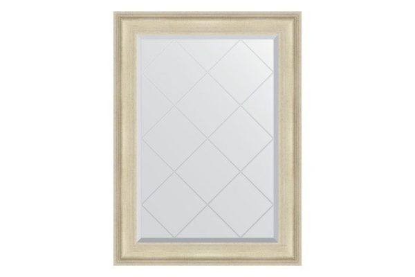 Wall mirror with engraving in a baguette frame EVOFORM etched silver 58x75 cm