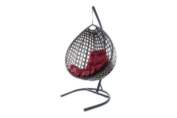 Hanging chair Drop Lux 72x186x98 cm, base and frame color gray, finishing gray