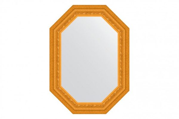 Wall mirror in a baguette frame EVOFORM Polygon BY 7133, gold leaf 54x74 cm