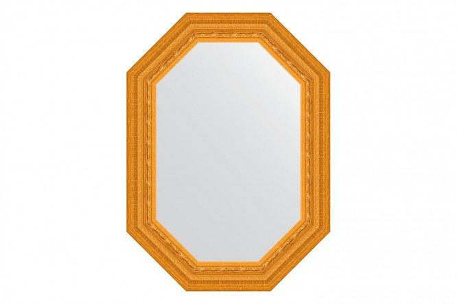 Wall mirror in a baguette frame EVOFORM Polygon BY 7133, gold leaf 54x74 cm