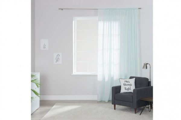 Tulle on ribbon ESTUDI BLANCO Elettra 300x280 cm, 1 piece, turquoise color