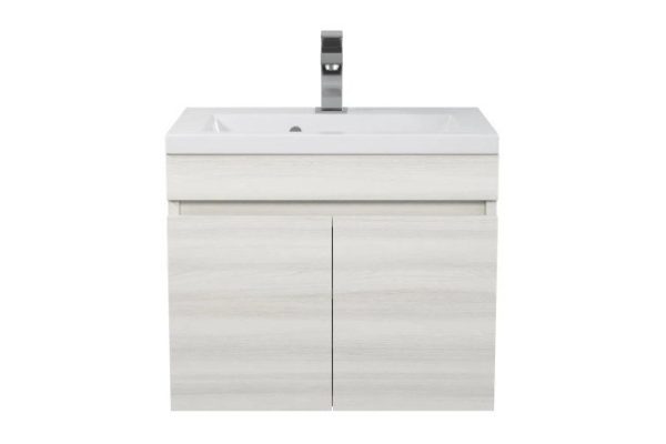Wall-mounted sink cabinet Eva 3930213460 50 cm, frame color: white harbor oak, facade: white harbor oak