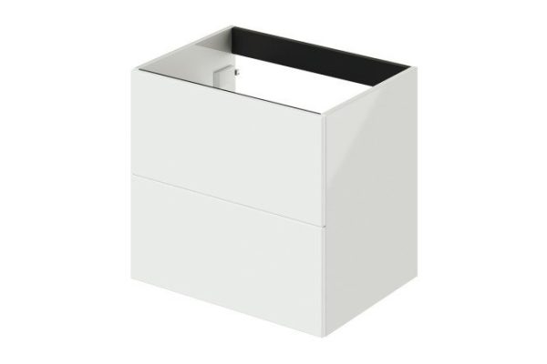 Wall-hung sink cabinet Icon 59.6 cm, frame color white gloss, front color white gloss
