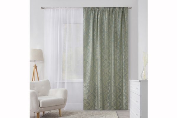 Ribbon curtain MICASA Amedea 150x280 cm, 1 piece, turquoise, beige
