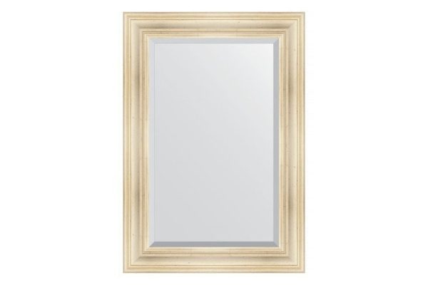 Wall mirror with bevel in a baguette frame EVOFORM etched silver 69x99 cm