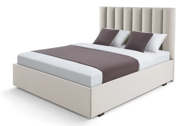 Bed frame SOLANA Cameron light beige 140x200 cm