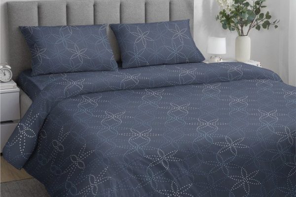 Bed linen set Sapphire Calico 145x215 cm, 1.5 sleeping