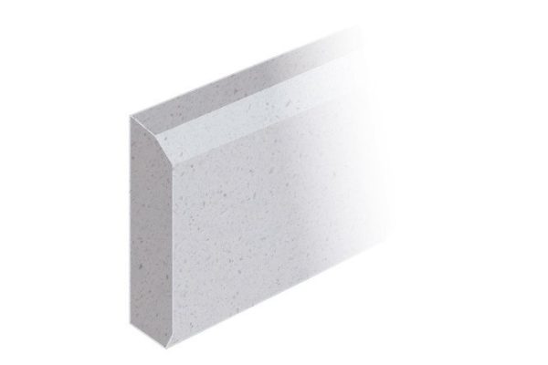 Straight plinth Quartz gray 150x4x0.6 cm