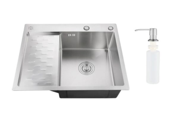 Inset sink with dispenser and wing PMC MRK 6350R 63x50x18 cm