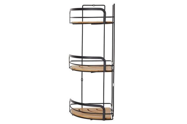 Corner shelf 3-tier BERKRAFT Bamboo 19x49x19 cm