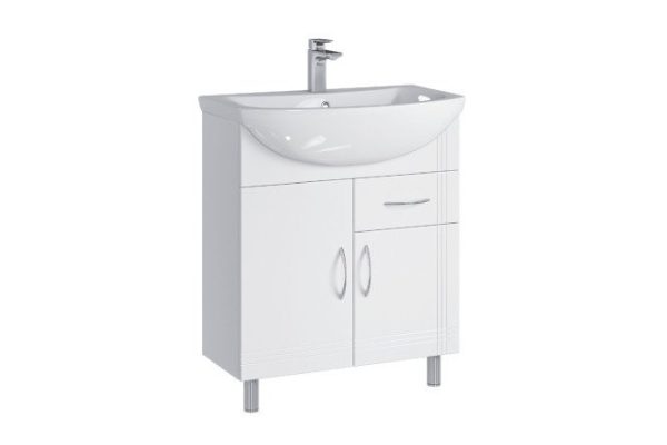 Floor stand Sanstar Volga 70 19.1-1.4.1.K 71.5 cm, frame color white gloss, facade white gloss