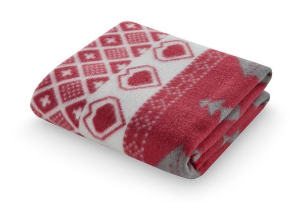 Blanket MITTE Muster Fleece, 100x150 cm