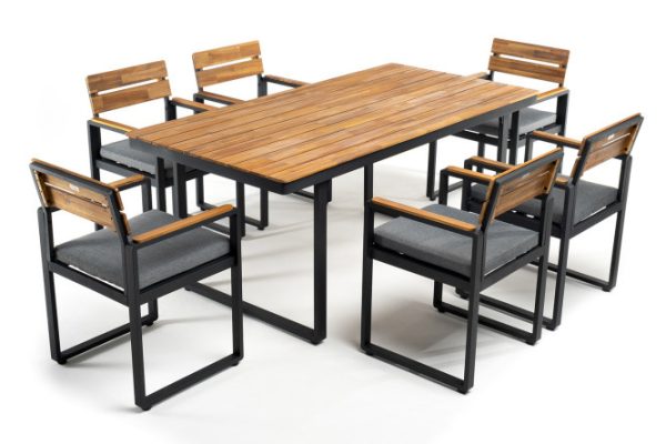 Dining set for the garden and cottage made of Topa aluminum