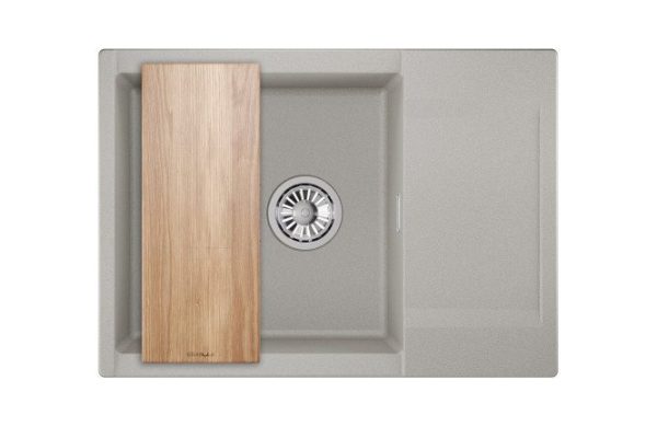 Inset sink GRANULA Estetica 7003 with drainer 70x50x22 cm