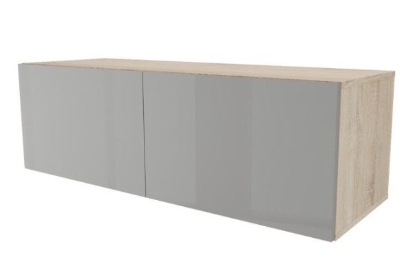 Cabinet with doors Oscar 120x38 cm, Sonoma oak/dusty gray gloss