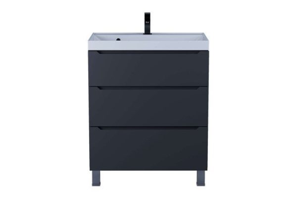 Floor cabinet Tanos 291020333 for bathroom 70 cm, frame color black, facade black
