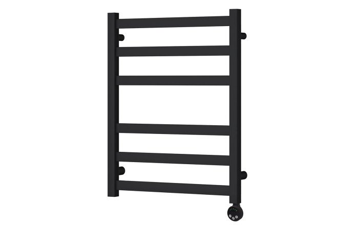 Electric heated towel rail POINT Mercury P6, black PN83156BE 53x66.5x8.8 cm