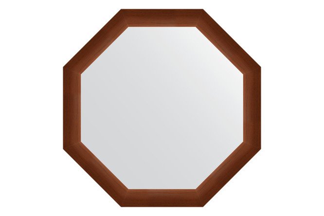 Wall mirror in a baguette frame EVOFORM Octagon BY 3729, walnut 72.4x72.4 cm