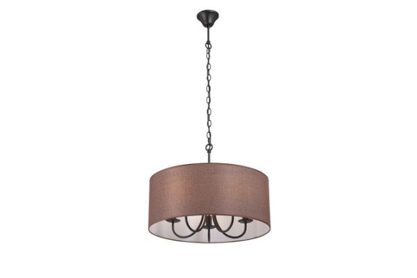 Hanging lamp VITALUCE Crown brown 15 sq.m., 59x85.5x59 cm, E14