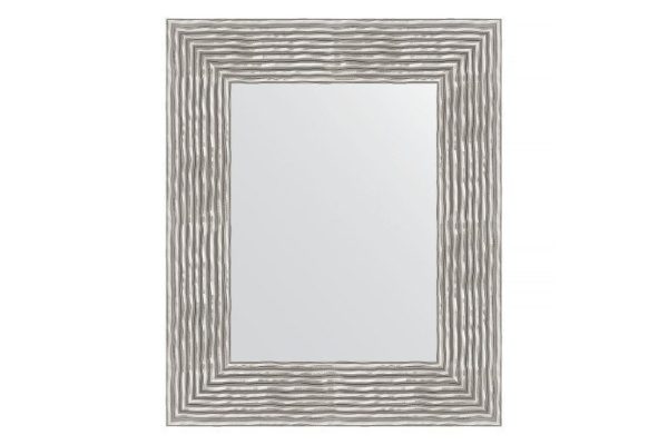 Wall mirror in a baguette frame EVOFORM BY 3025 wave chrome 46x56 cm