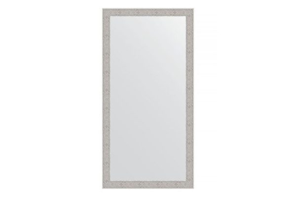Wall mirror in a baguette frame EVOFORM wave aluminum 71x131 cm