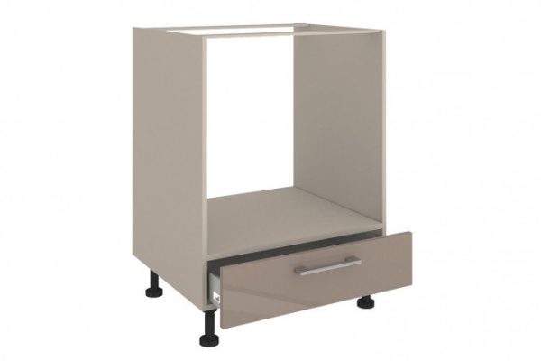 Front for a floor cabinet for appliances with a drawer Amika 59.6x11.6 cm, stone gray color