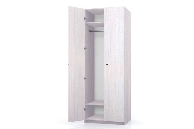 Wardrobe 2-door Oscar Line 75x236x58 cm, light ash Anchor