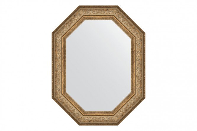 Wall mirror in a baguette frame EVOFORM Polygon BY 7251, antique bronze vignette 70x90 cm