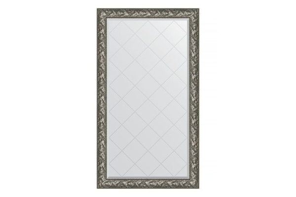 Wall mirror with engraving in a baguette frame EVOFORM Byzantium silver 99x173 cm from 141 to 200 cm