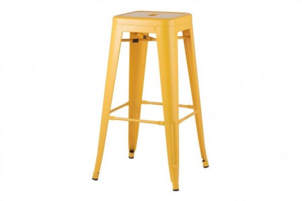 Bar stool Tolix 45x84.5x51.5 cm, glossy yellow color