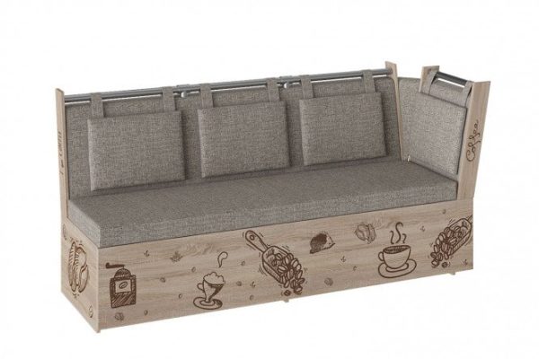 Straight bench Rodengo with sleeping place 189x88x66 cm