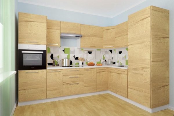 Modular kitchen set Amika 3x2 m oak Halifax