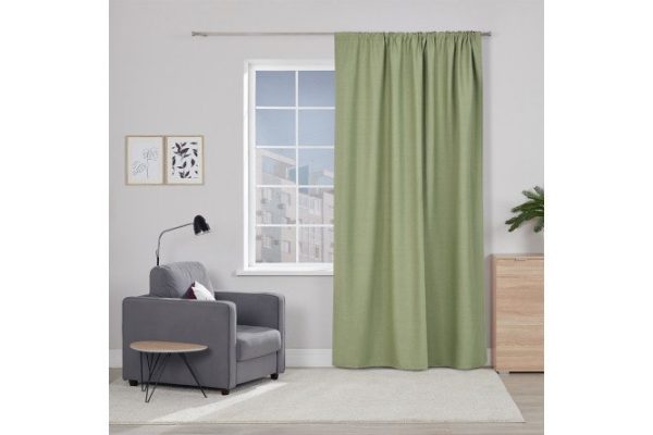 Ribbon curtain ESTUDI BLANCO Dafne 200x280 cm, 1 piece, green