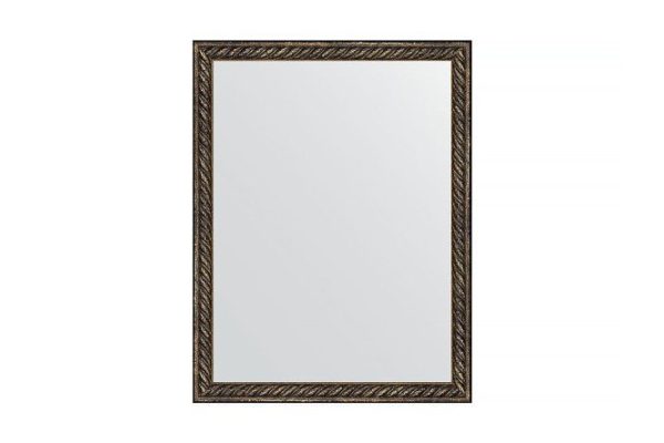 Wall mirror in a baguette frame EVOFORM BY 1339 twisted bronze 34x44 cm