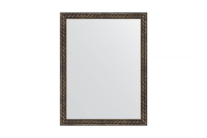 Wall mirror in a baguette frame EVOFORM BY 1339 twisted bronze 34x44 cm