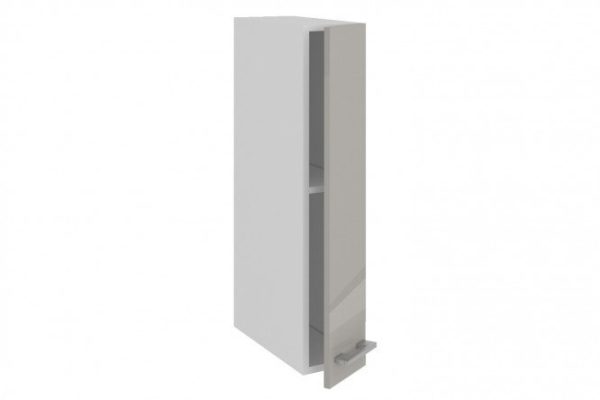 Front for Amika cabinet 14.6x71.6 cm, pearlescent gray glossy color