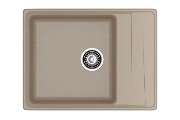 Inset sink with drainer GRANFEST Level GF-LV-660L 66x50x20 cm