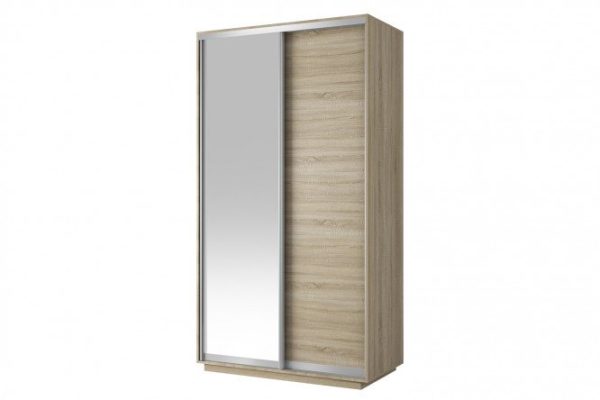 Sliding wardrobe 2-door Slide 120x240x45 cm, Sonoma, with one mirror