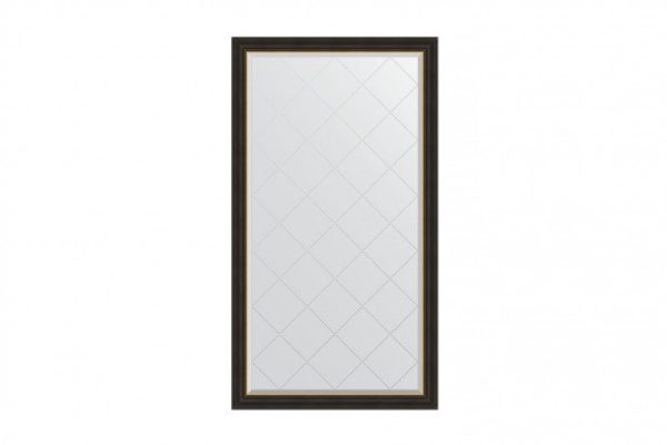 Wall mirror with engraving in a baguette frame EVOFORM BY 4538 ebony with gold 94x169 cm